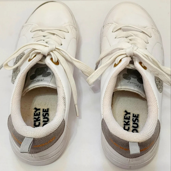 Disney Mickey Mouse Girls White Lace Up Sneaker Girlhoodcore, sz 2 - Picture 5 of 15